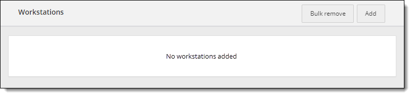 No workstations added for a site.